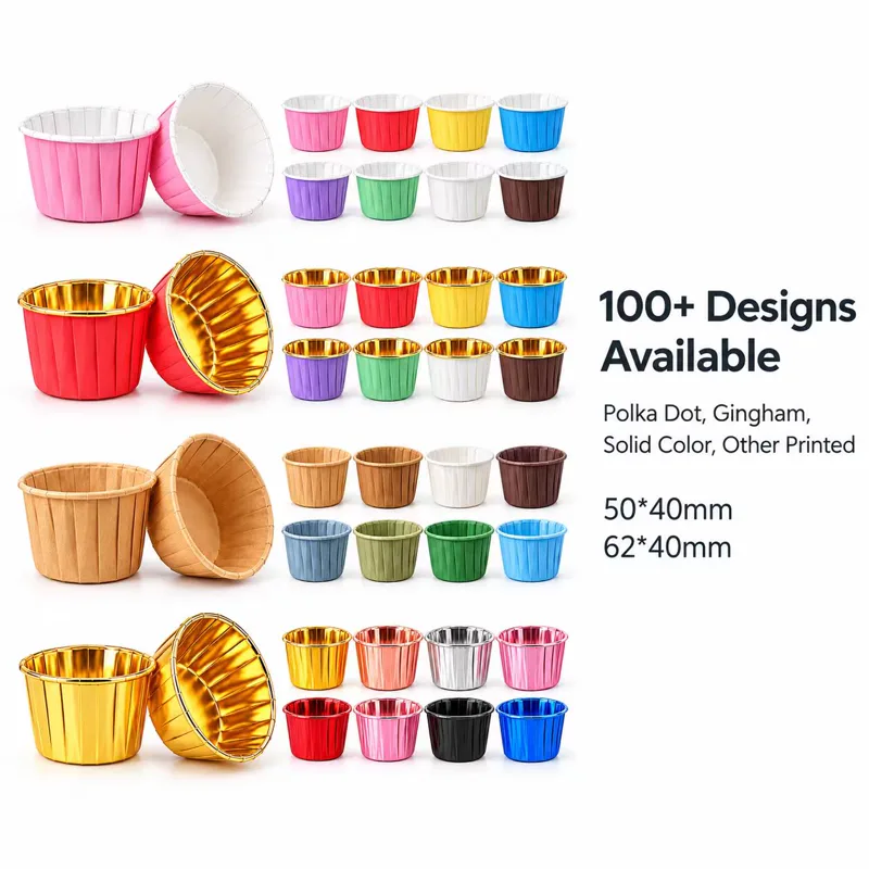 Round Rolled-Rim Baking Cups, PE Coated Paper