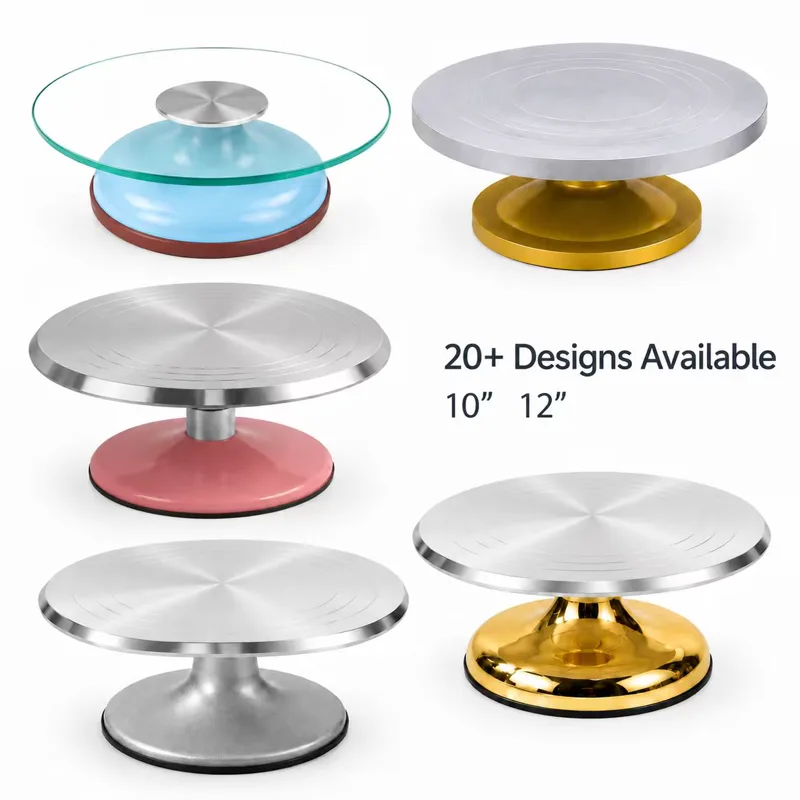 10" & 12" Aluminum Alloy Cake Decorating Turntable