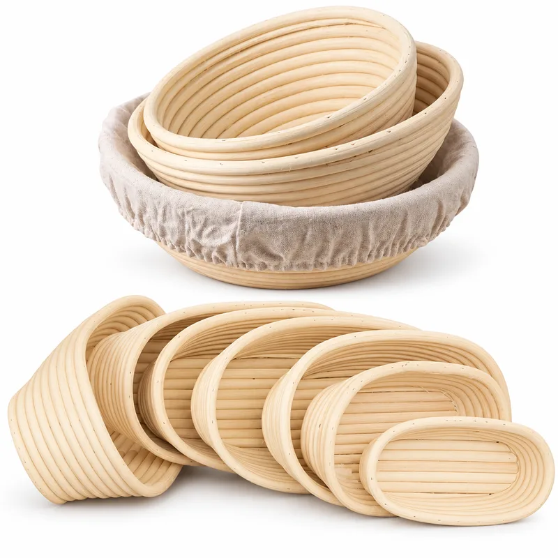 Round & Oval Rattan Bread Proofing Baskets Banneton Baskets