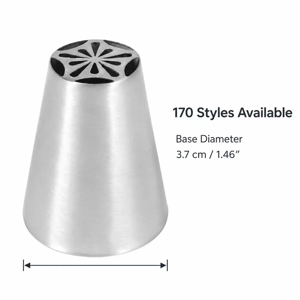 201 Stainless Steel Russian Piping Tips – 170 Styles Available