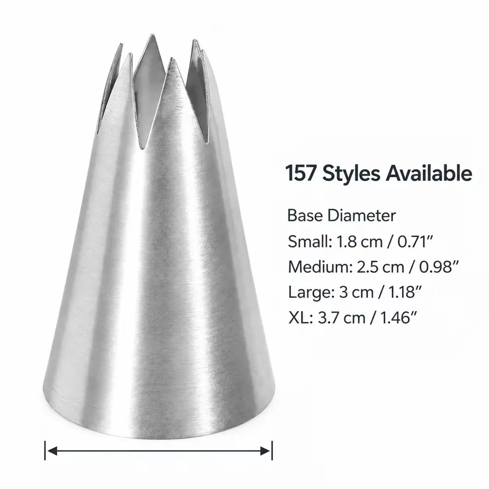 304 Stainless Steel Seamless Piping Tips – 157 Styles Available