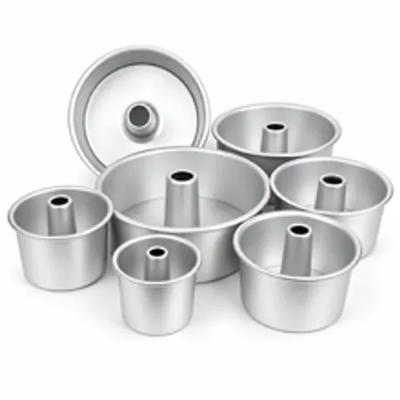 Straight-Sided Aluminum Tube Cake Pan with Removable Bottom, Aluminum Alloy