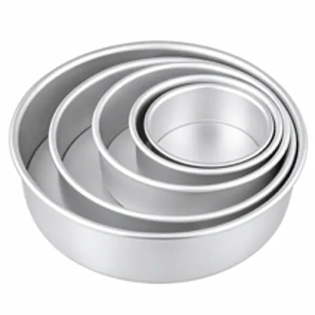 Round Anodized Aluminum Chiffon Cake Pan with Fixed & Removable Bottom, Aluminum Alloy