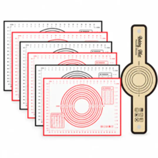 Silicone Pastry Mats with Measurements