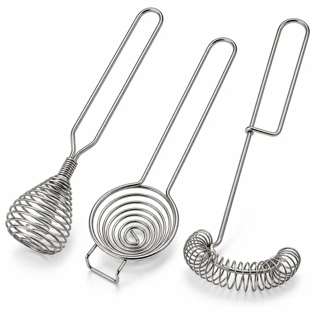 SS Egg Seprator & Spring Whisk, Stainless Steel