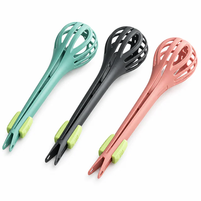 3 in 1 Egg Whisk & Food Tong, Stainless Steel