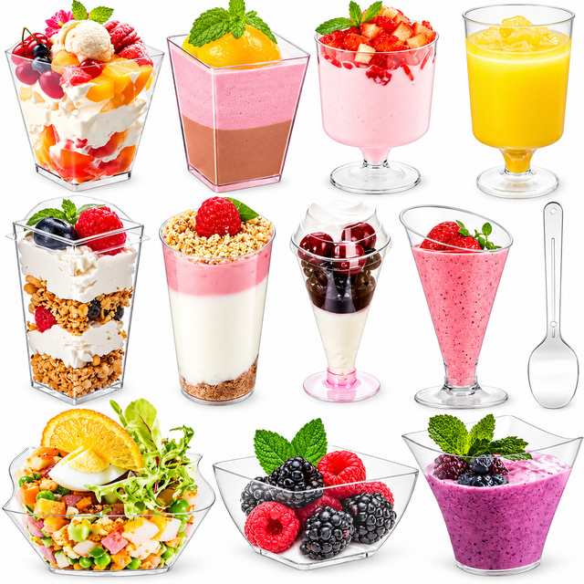 Mouss Cups& Dessert Containers, PP